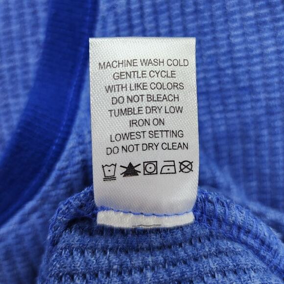 NEW Pacsun Est PAC 1980 Samantha Cropped Waffle Knit T-Shirt Size S Blue Stretch - Picture 7 of 10